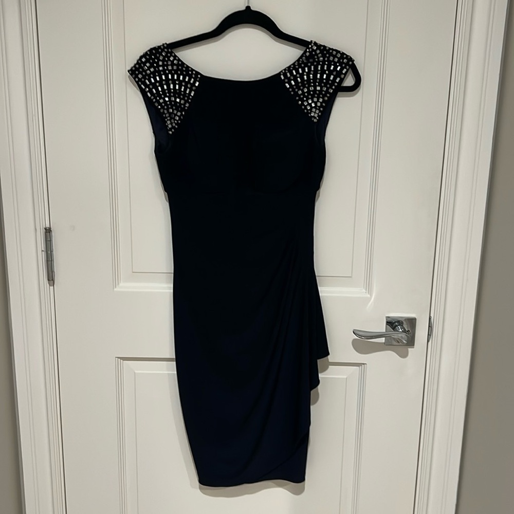 Cachet navy blue cocktail dress